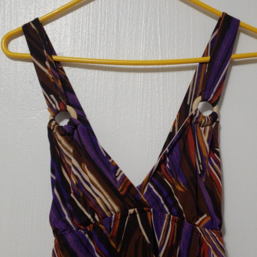 Heart Soul | Purple & brown maxi dress